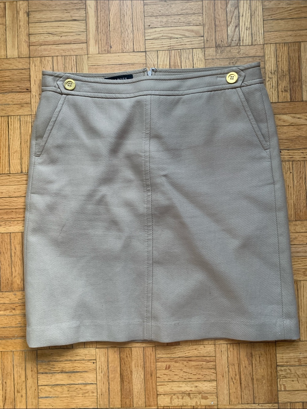 Talbots Cotton Lined Petite Skirt in Brown Size 12P